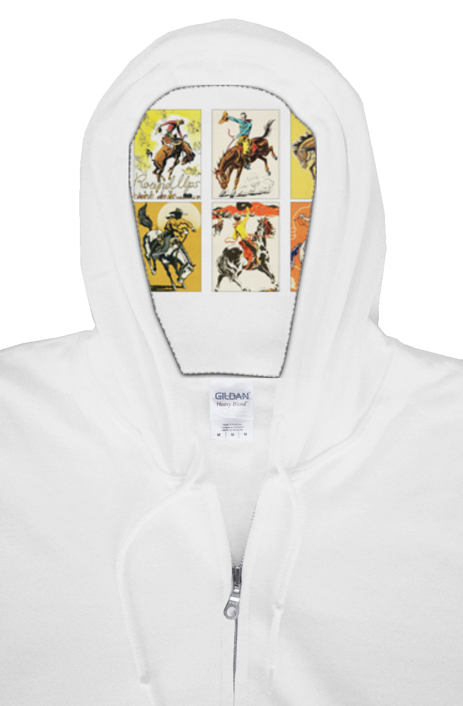 Bustr zip hoody, printed hood